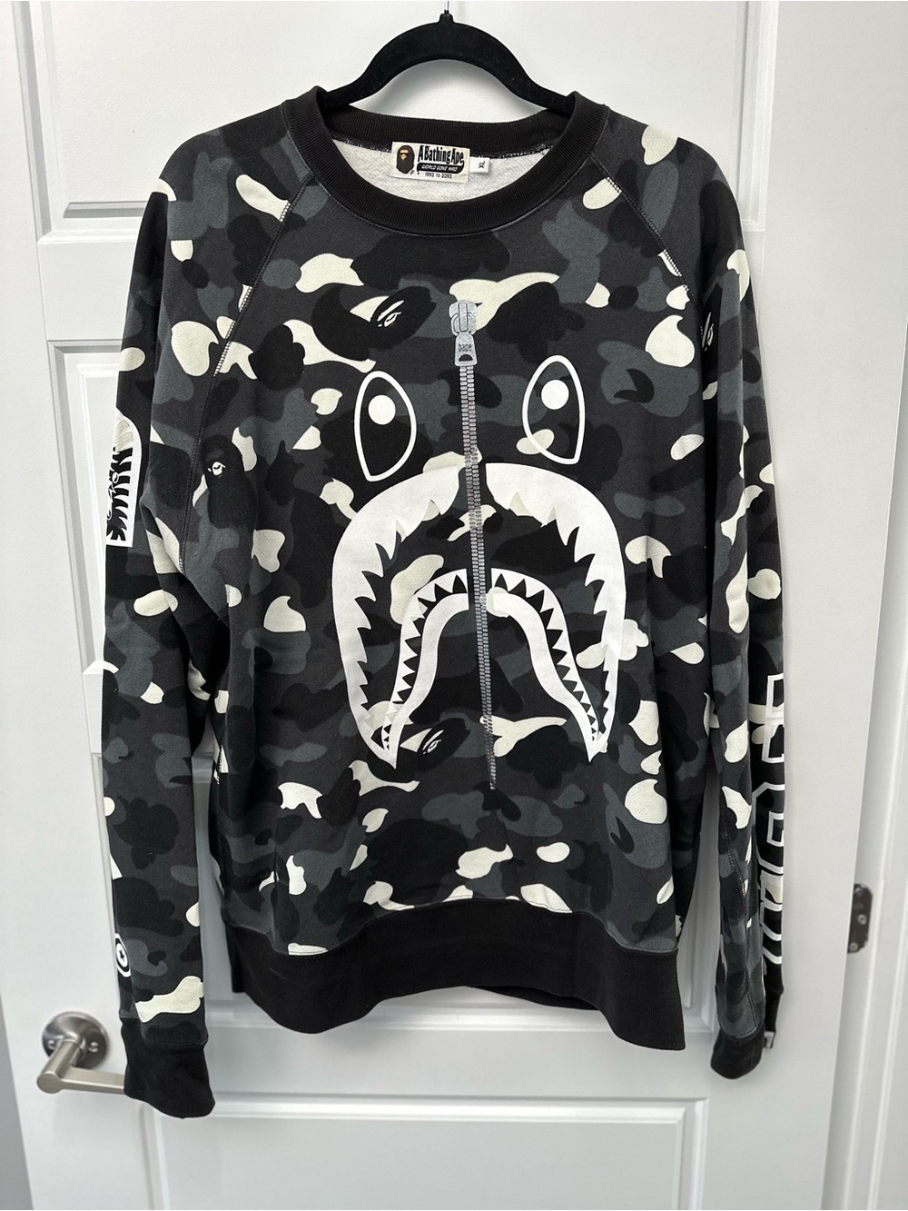 Bape Men's Black & Gray Camo Glow In The Dark